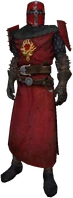 Order knight, dress uniform, red helmet, plain detail