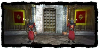 the guards inside the Cloister