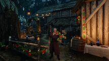 Geralt on the romantic path, having picked the rowan blossoms.