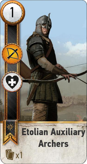 Tw3 gwent card face Etolian Auxiliary Archers 1.png