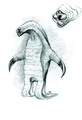 A concept art drawing of the bloedzuiger — the detail depicts its tooth-filled gullet