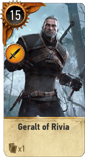 Tw3 gwent card face Geralt of Rivia