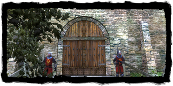 Gate to Old Vizima, seen from the dike