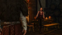 Collecting the reward from Adela.