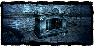 crumbling sarcophagus