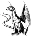 A forktail in Wiedźmin: Gra Wyobraźni PnP RPG, illustration by Tomasz Łaz