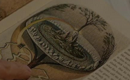 Ilustración de Asgard en un libro encontrado por Mike.