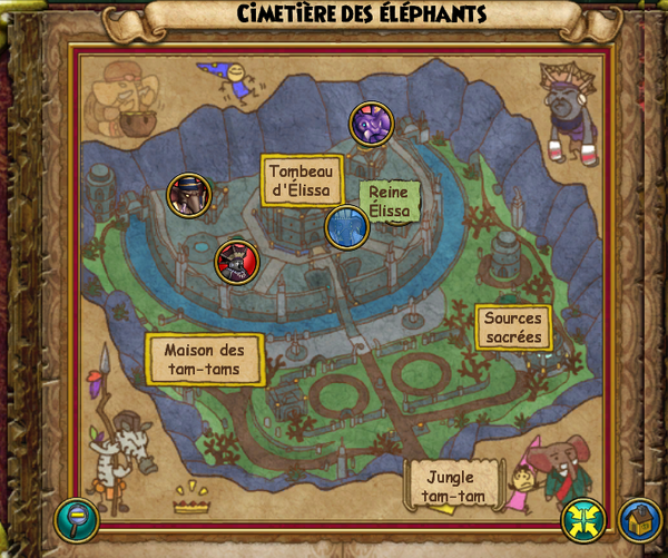 Map cimetière des éléphants