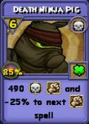 Death Ninja Pig Item Card