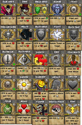 every spell in wizard 101