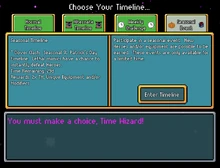 The event selection screen