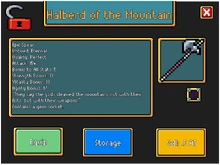 An imbued weapon