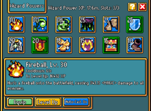 Wizard Powers interface