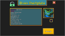 The Elven Chestplate with the set bonus unlocked