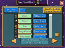 Ascending Dimension option alongside Skill Gems menu