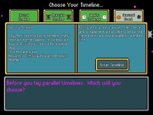 The event selection screen