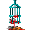 Hanging Cage with Skeleton (Solid)