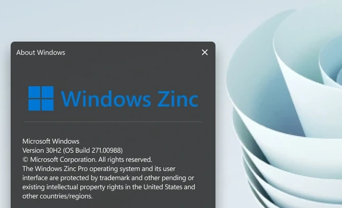 Windows Zinc