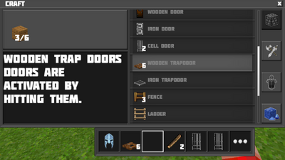 WOODEN TRAPDOOR CRAFTING