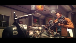 B.J. getting the Dieselkraftwerk after the audition.