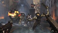 A Panzerhund attacking the Terror Twins in Youngblood.