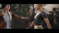 The twins banter as Anya observes and B.J. carries the Bighorn.