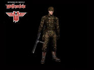 Black Guard with forest camo uniform