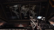 The map of war room with current borders.