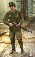 Soldado de la Wehrmacht con uniforme oliva