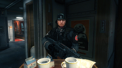 Wolfenstein: The New Order  BLAM-BLAM! That guard did Nazi that