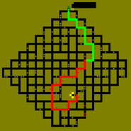 The developers' apparent intended path through the level, described in Strategy #2.