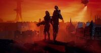 The twins donning Power suits in the E3 trailer.