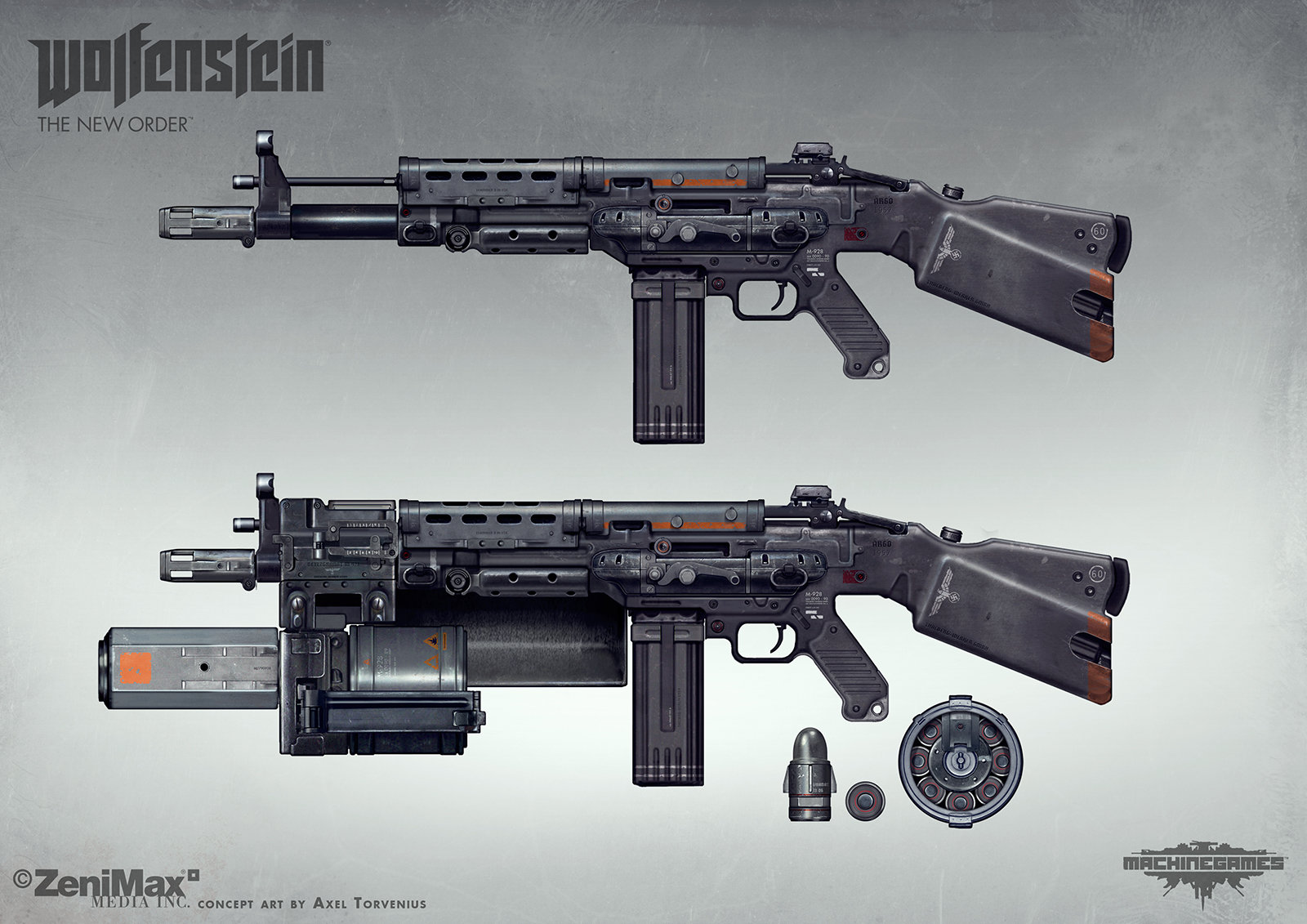 assault rifle drawings