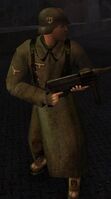 SS soldier with a trench coat