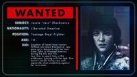 Jessie's wanted profile from Nazi Germany.