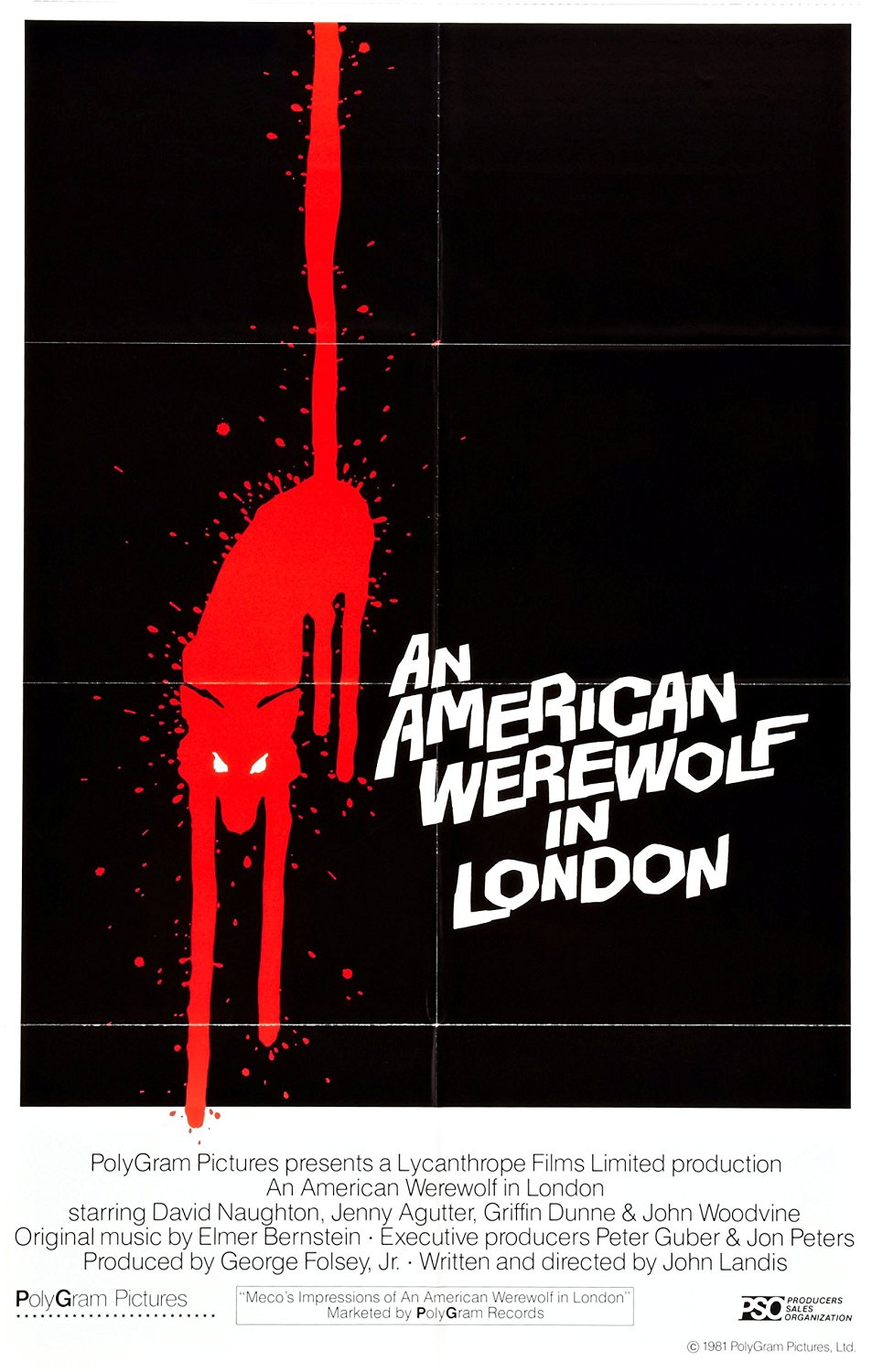 An American Werewolf in London (1981)  American werewolf in london,  Werewolf, John landis