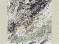 Discovered dens master map in Slough Creek, winter.