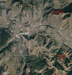 Map of northern Yellowstone showing game areas. (Amethyst and Slough as they were before they were reworked as part of the anniversary edition.) Announcing Episode 3: Tower Fall! posted 2-Feb-2017