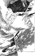 Cheza throws herself from Lord Darcia's ship.