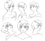 Mew's facial expressions and angles.