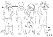 Hige's character settei.