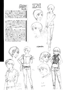 Mew's character concept sketches.