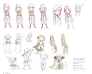 Earlier concepts of Robyn after the decision was made to make her female.