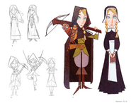Earlier versions of Robyn's final design.