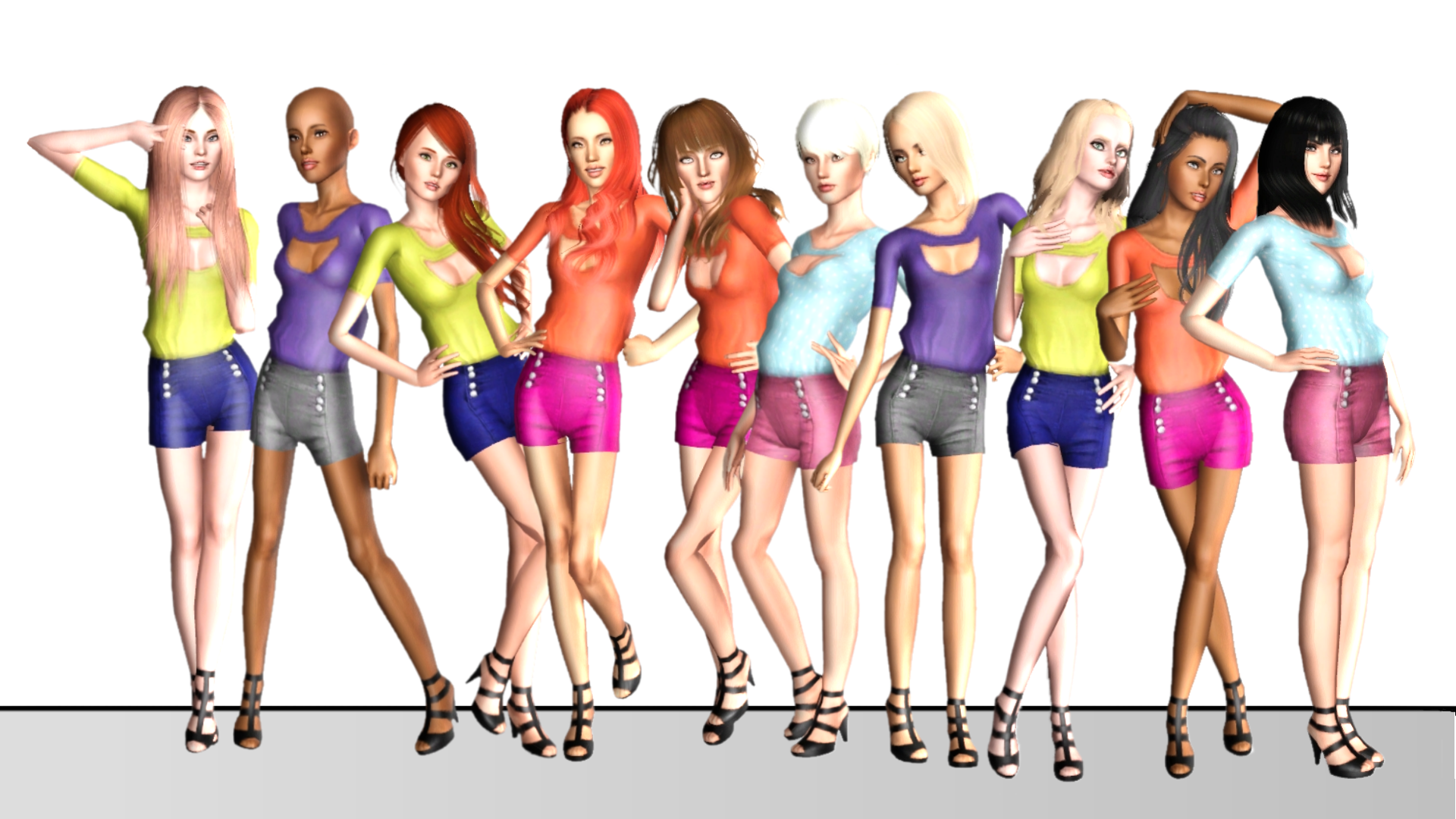 sims 3 female sims models