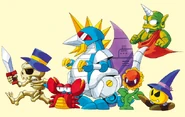 Meka Dragon (center) in Wonder Boy III: The Dragon's Trap