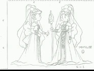 Her original in-progress design.