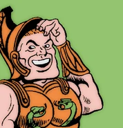 Ares (Mars) sporting a double snake breastplate and red hair in Wonder Woman v1 #2