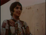 Joan Baez at an interview backstage