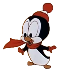 VINTAGE CHILLY WILLY PENGUIN (WOODY WOODPECKER) 14" METAL